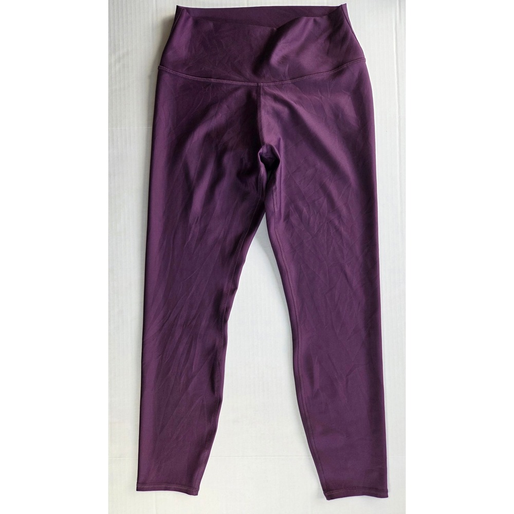 Alo Yoga Womens High Waist Crossover Leggings Plum Purple Size L